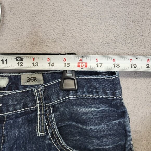 BKE Jeans Mens 36R 36x31 Derek Bootcut Stretch Denim Whiskered Western Casual - Picture 5 of 12